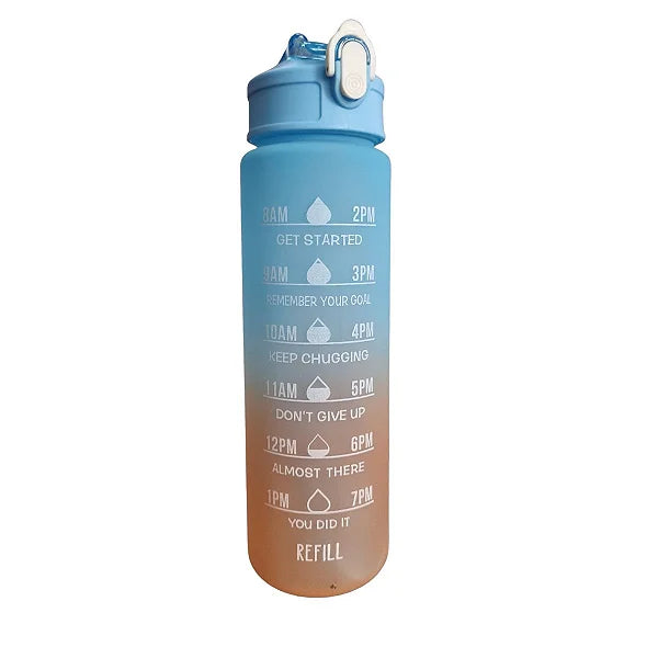GARRAFA SQUEEZE PARA ACADEMIA 1L FITNESS TIE DYE COM ALÇA