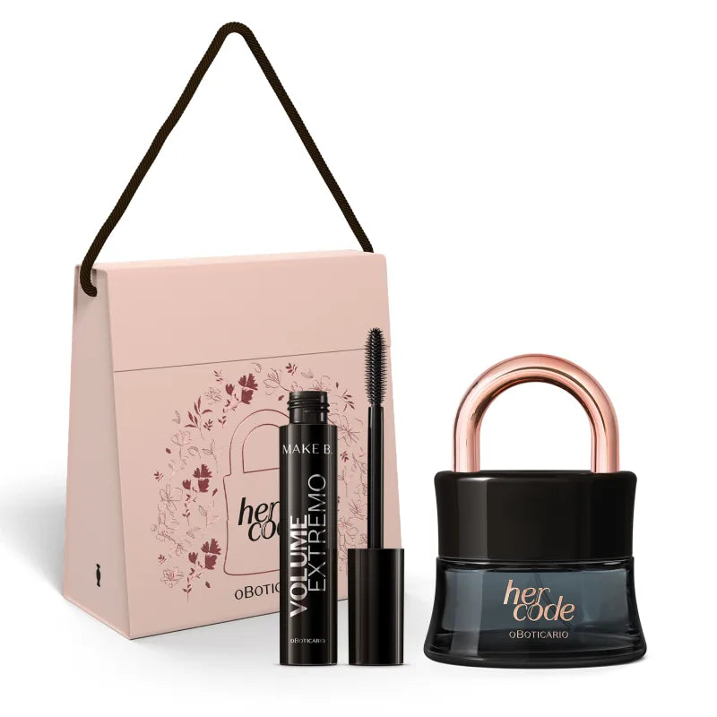 Combo Presente Her Code Dia das Mães: Eau De Parfum 50ml + Máscara de Cílios 10ml - 10% DE DESCONTO NO PIX