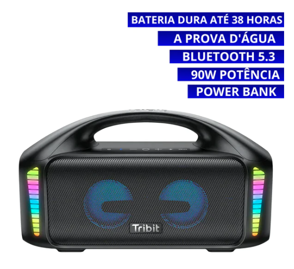 Caixa de som StormMax Bluetooth 5.3 90w - a prova d'água - 10% de DESCONTO NO PIX